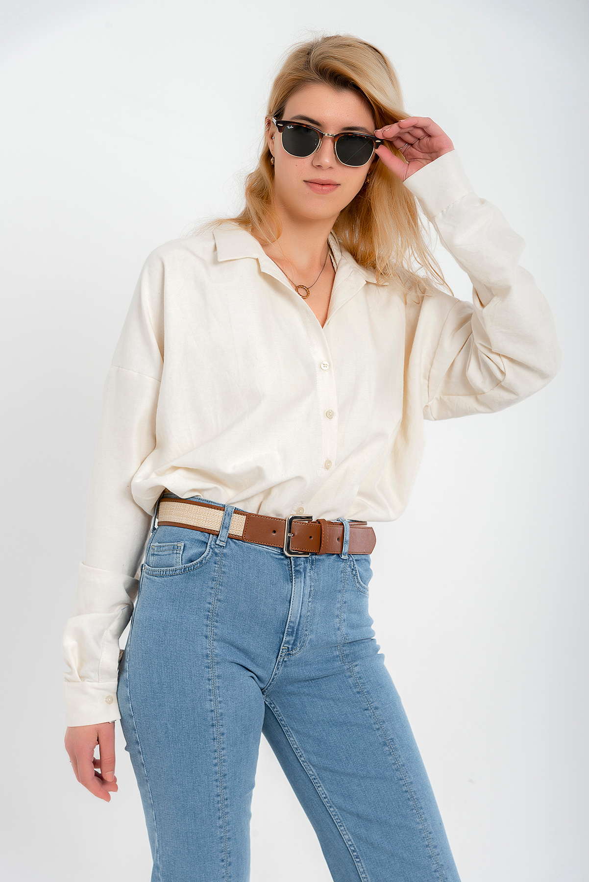 Frıday Jane Pamuk İpek Bluz