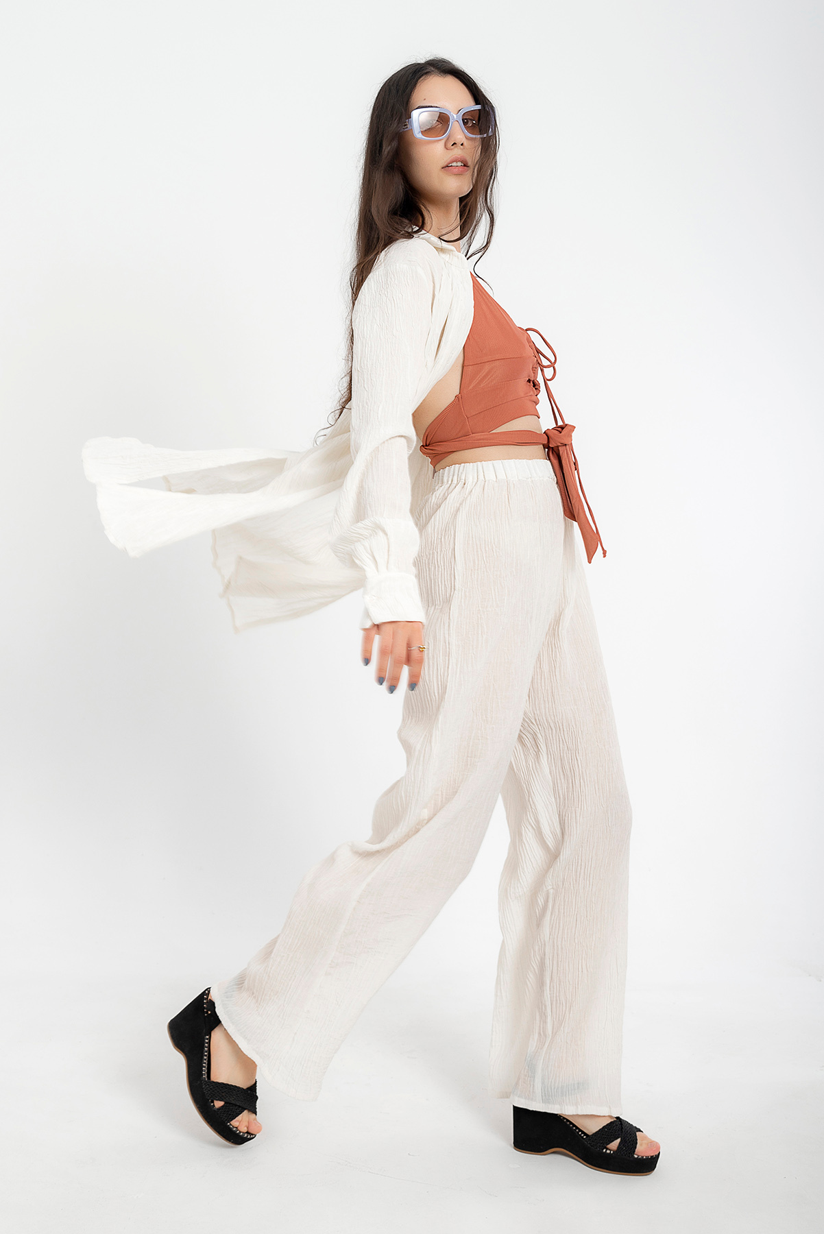 Kelebek İpek Pantolon