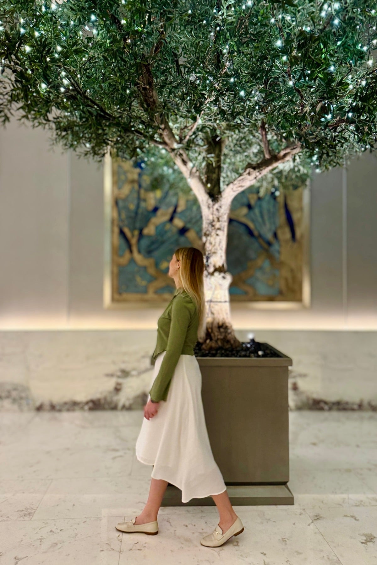 Luna Flow Beyaz Krep Etek