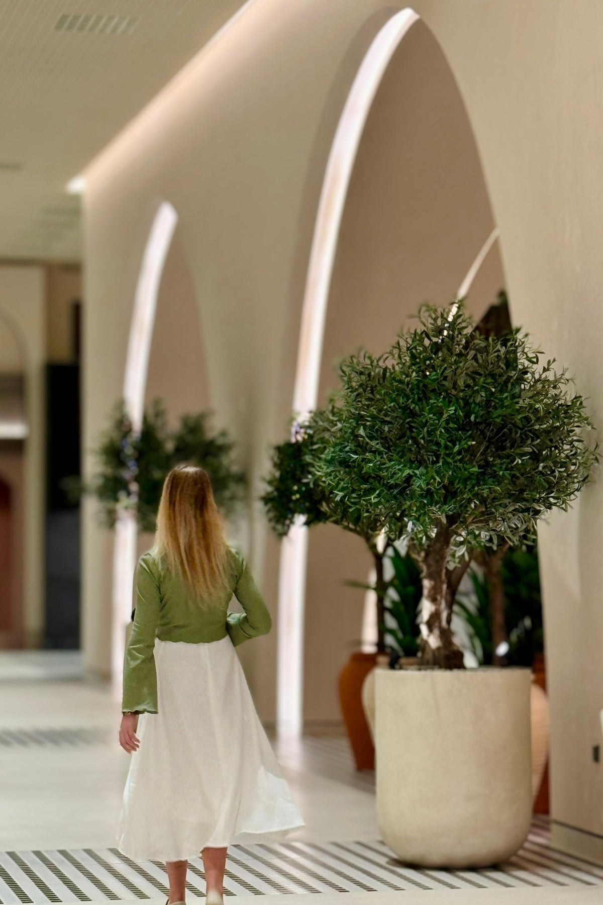 Luna Flow Beyaz Krep Etek