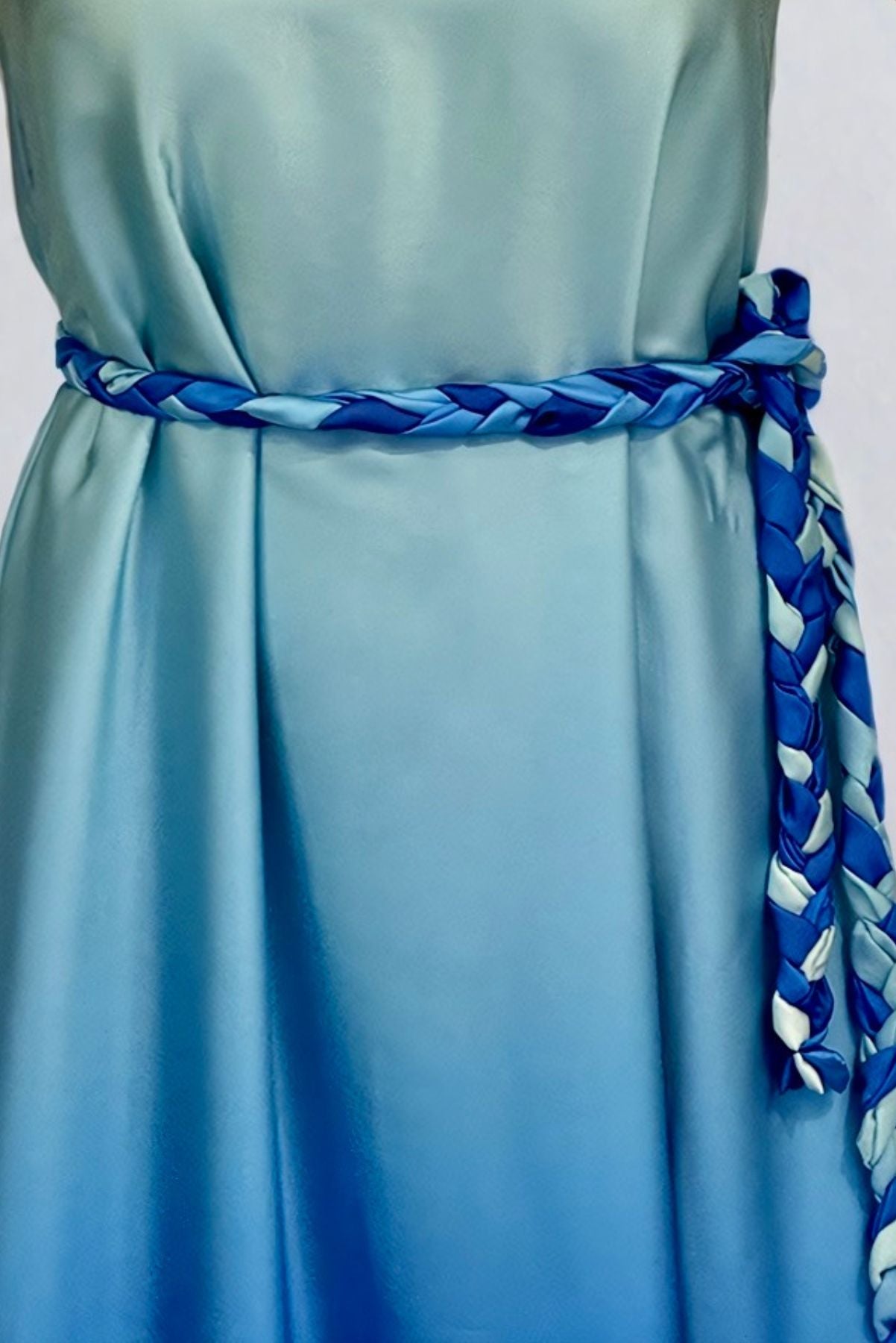 Ocean Breeze Mavi Saten Elbise