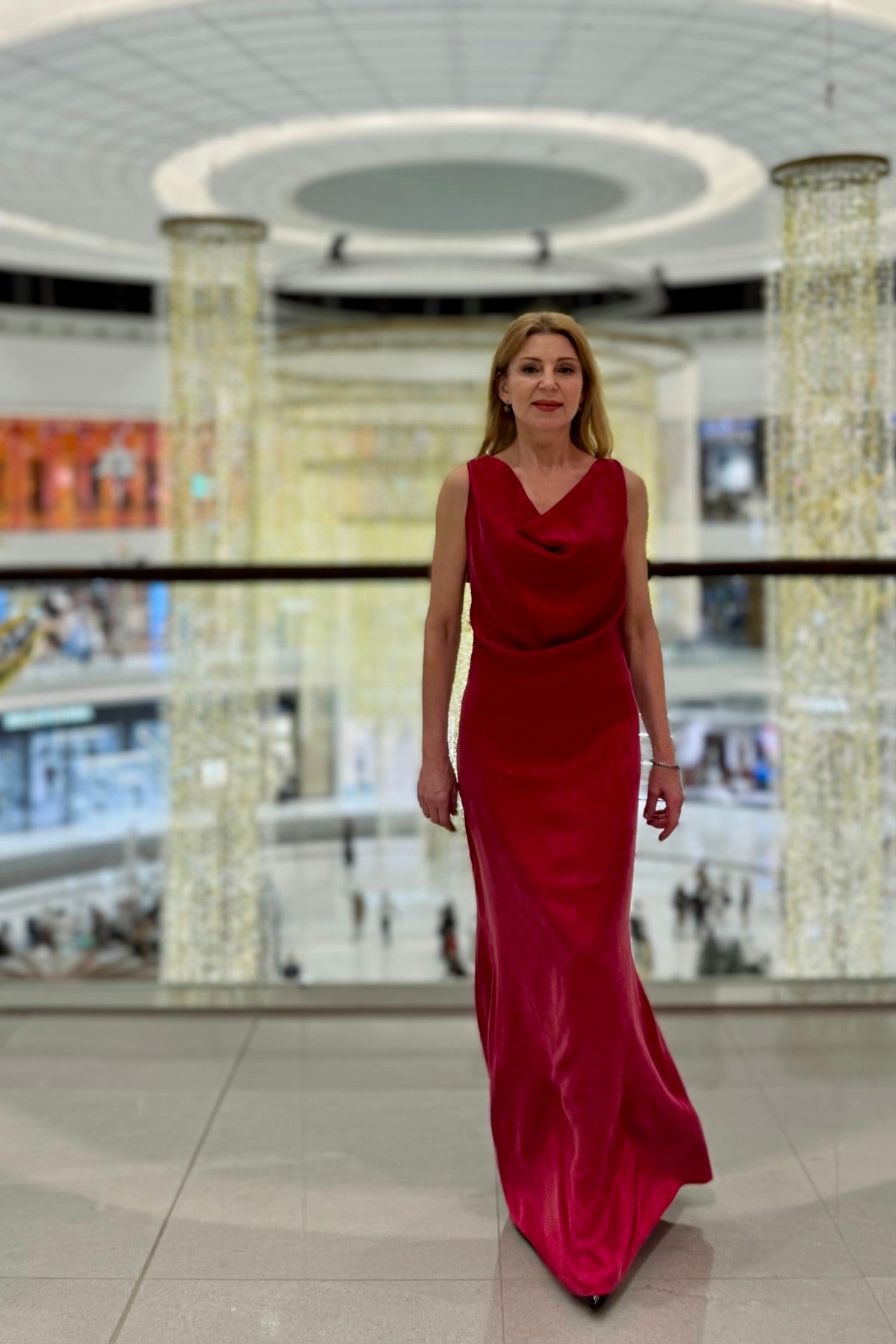 Scarlet Kırmızı Bambu Elbise