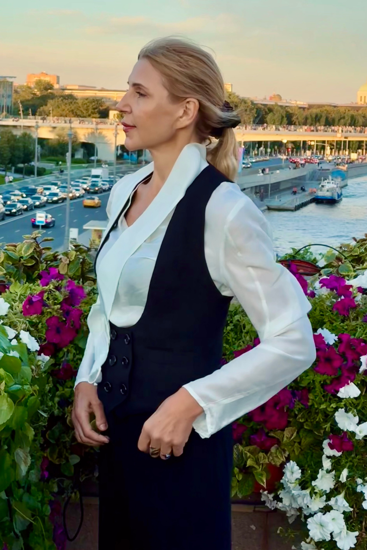 Mılano Siyah Keten Yelek