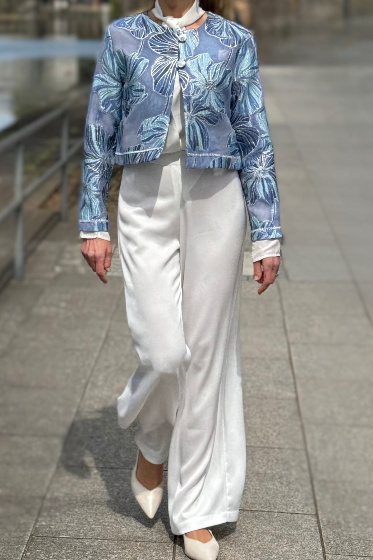 Kyoto Bloom Çiçek Nakışlı Ceket