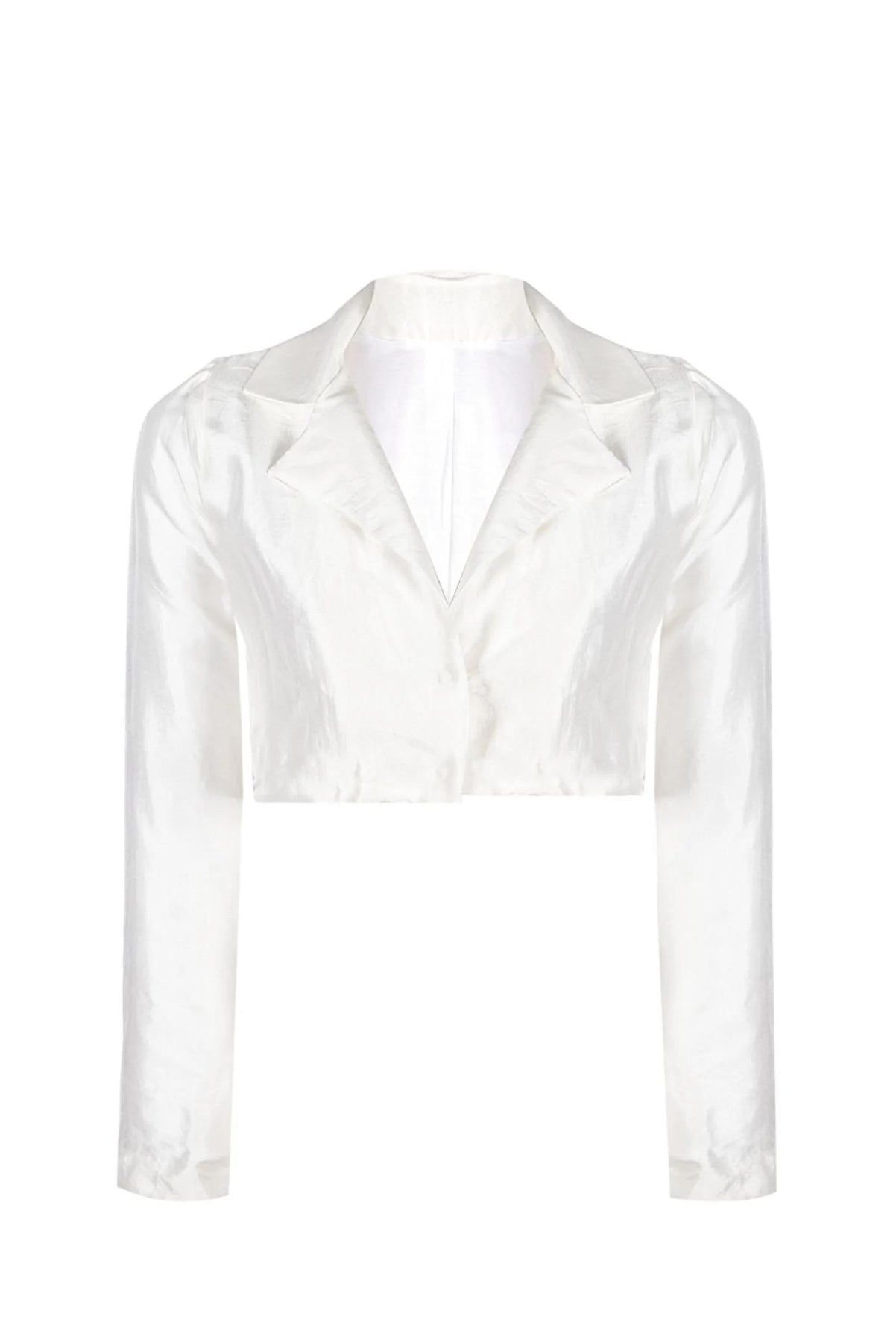 Saf İpek Kısa Bluz Ceket