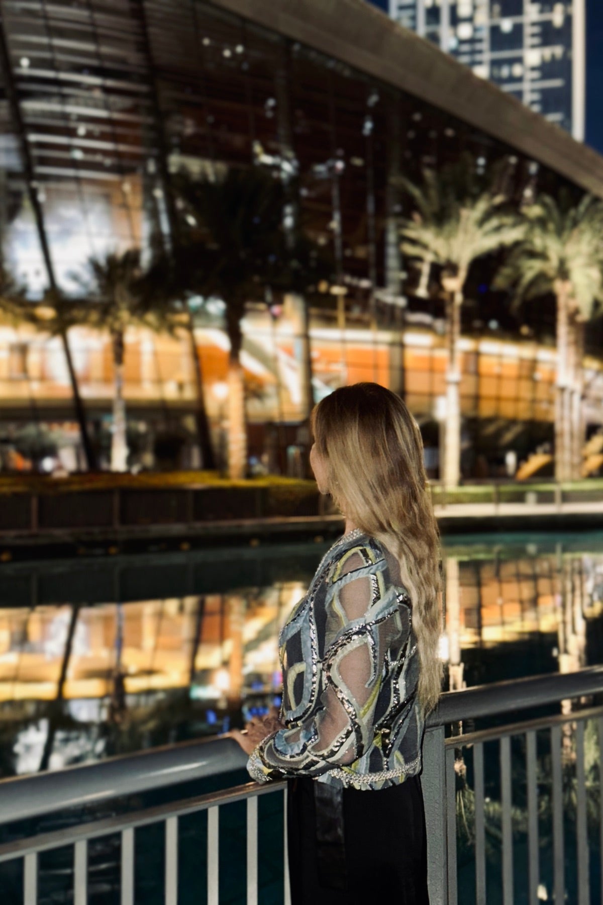 Burj Gümüş Dalga Nakışlı Ceket