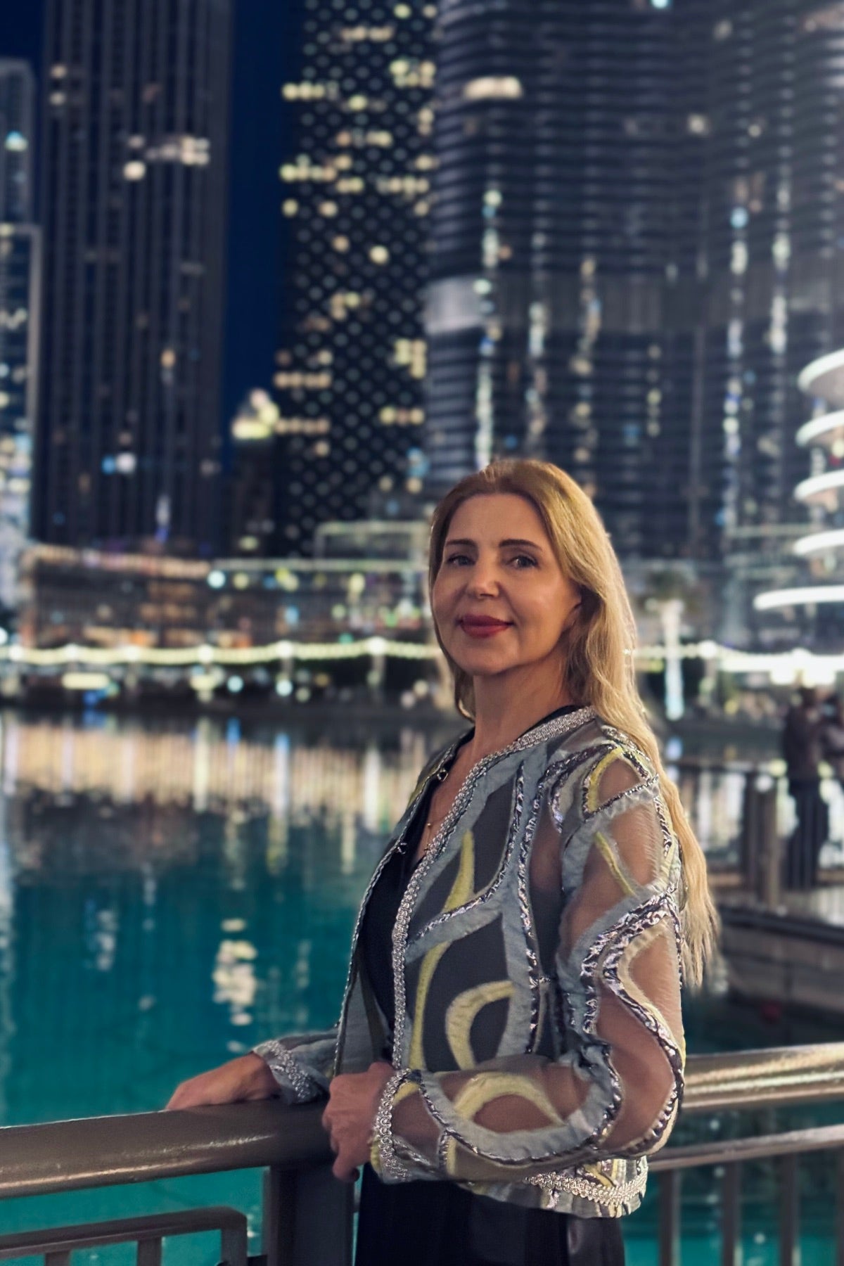 Burj Gümüş Dalga Nakışlı Ceket