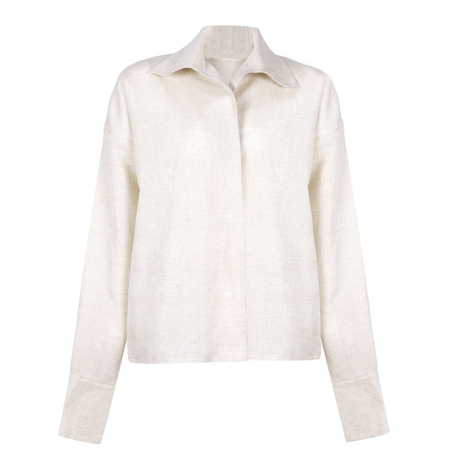 Artıst's Pıck Gri Keten İpek Bluz