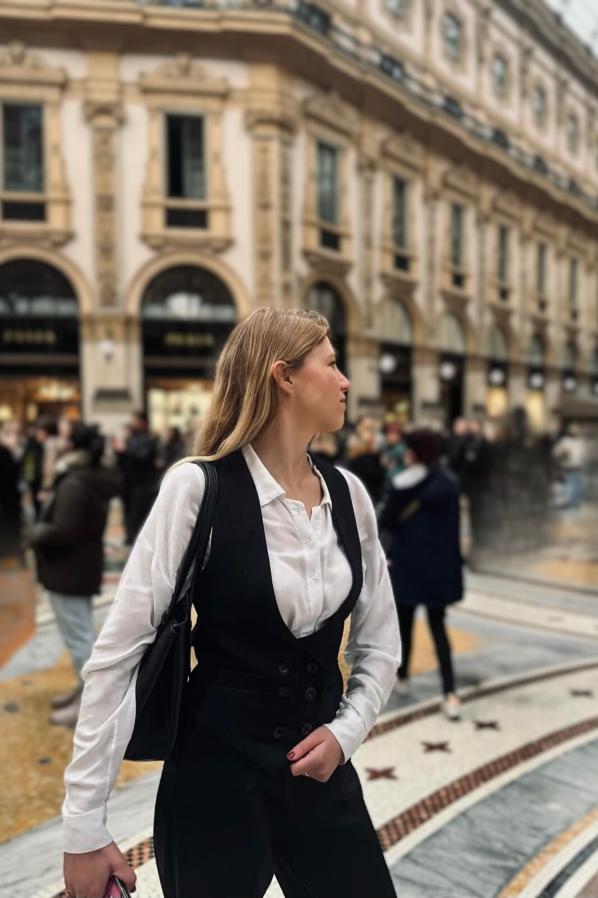 Mılano Siyah Keten Yelek