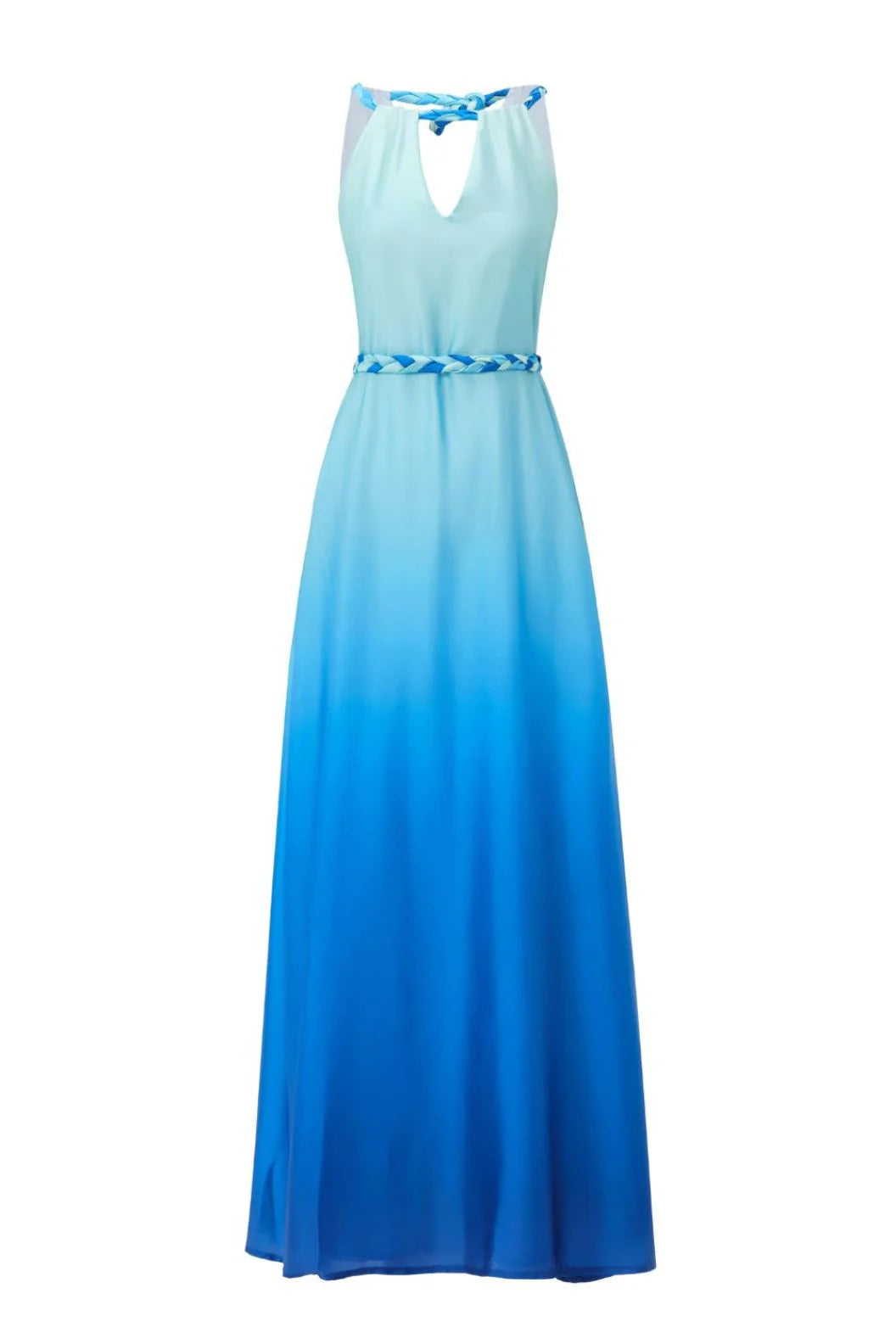 Ocean Breeze Mavi Saten Elbise