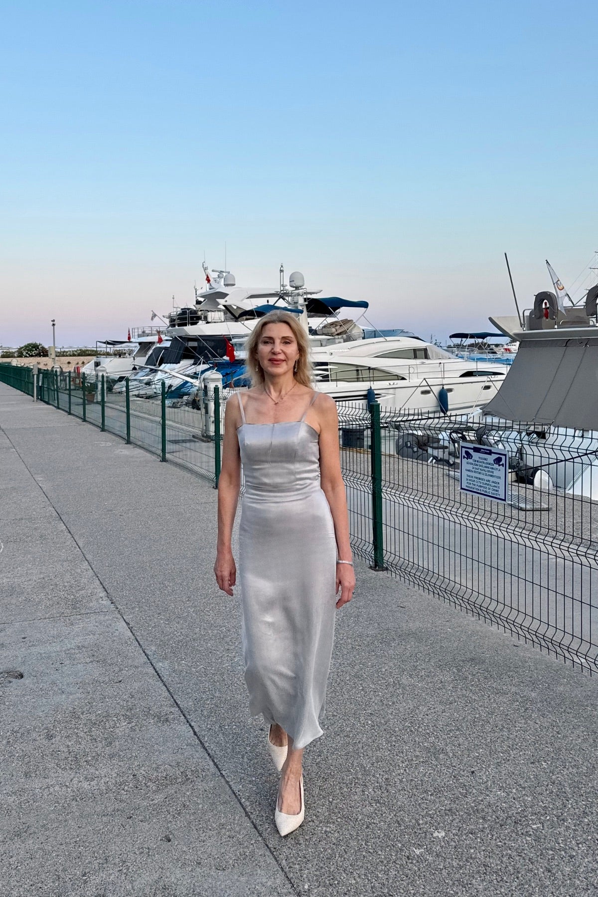 Gümüş Bambu Slip Top