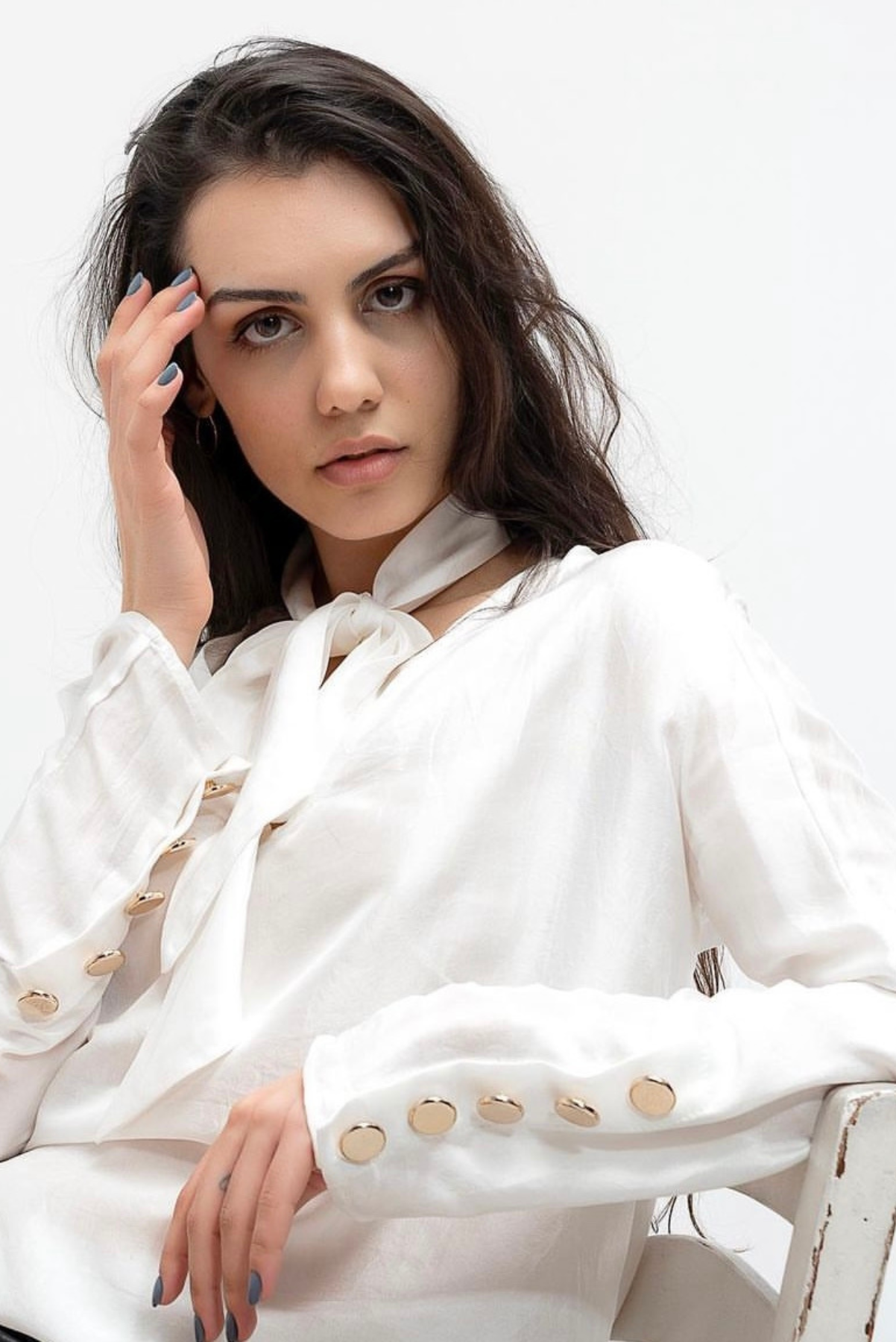 Trıo Muse Saf İpek Bluz