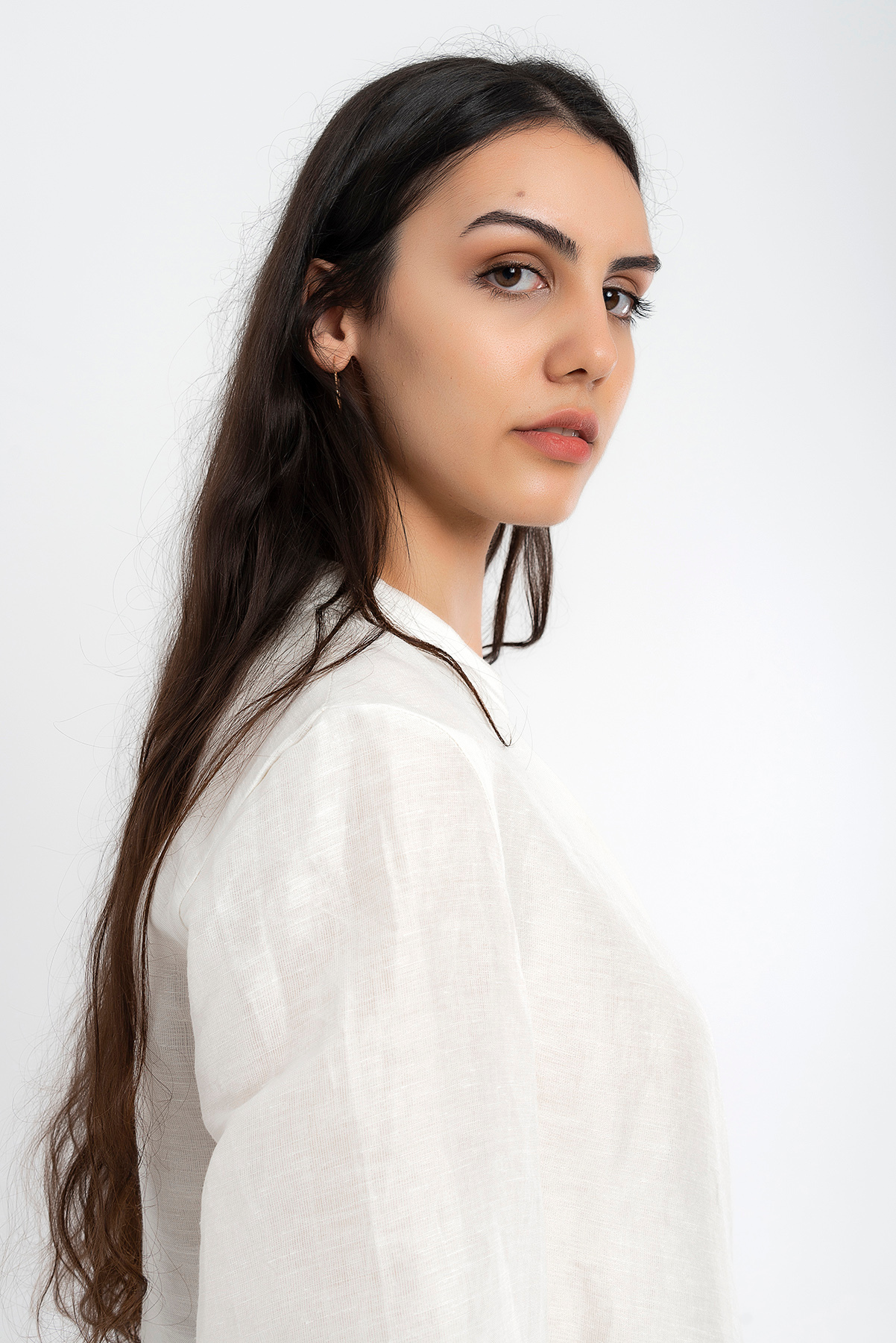 Elegance Beyaz İpek Bluz