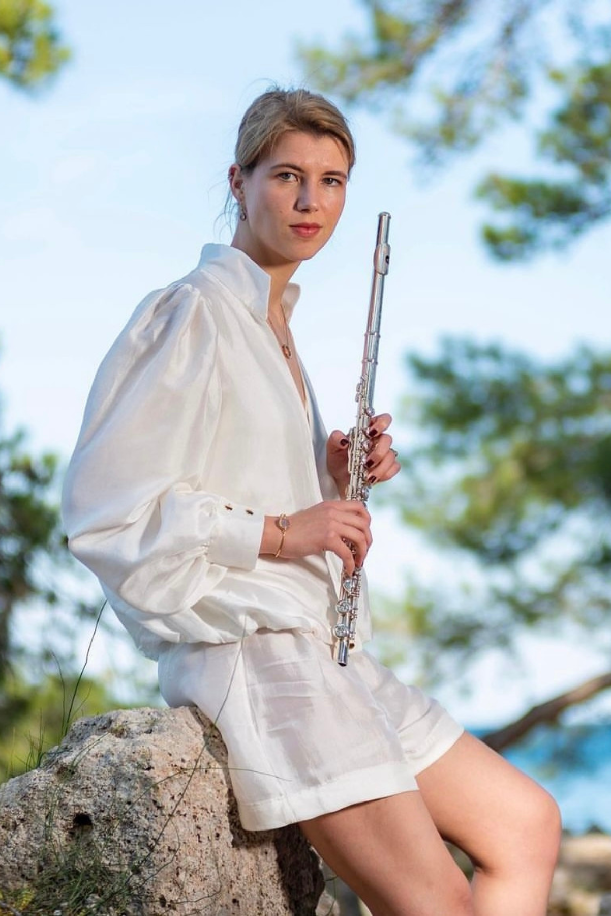 Musketeer Saf İpek Bluz