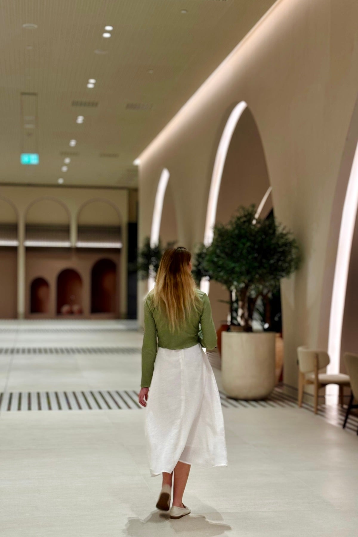 Luna Flow Beyaz Krep Etek