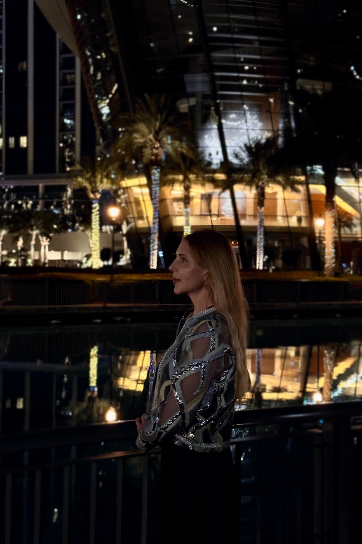 Burj Gümüş Dalga Nakışlı Ceket