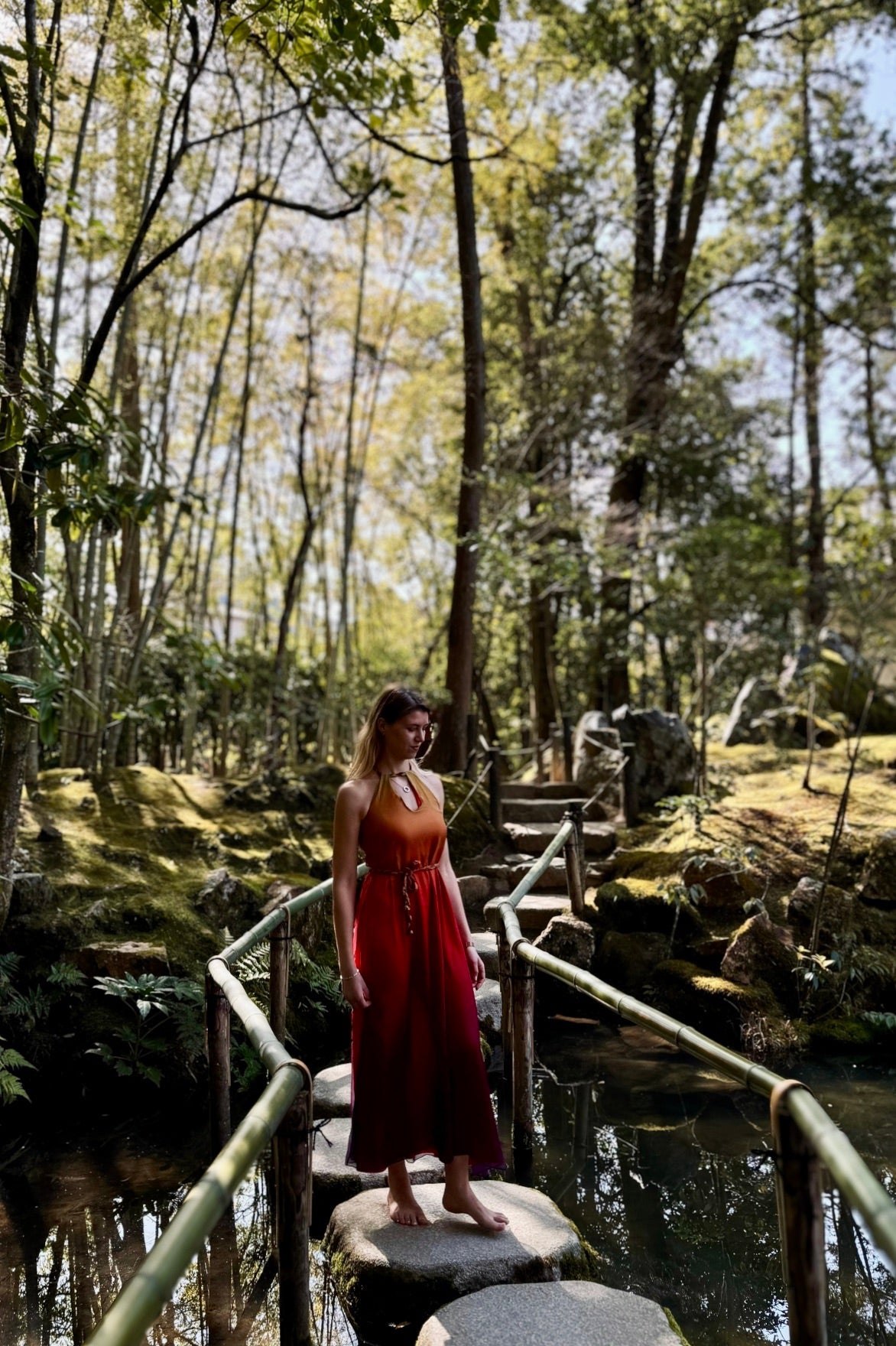 Gün Batımı Degrade Maxi Elbise