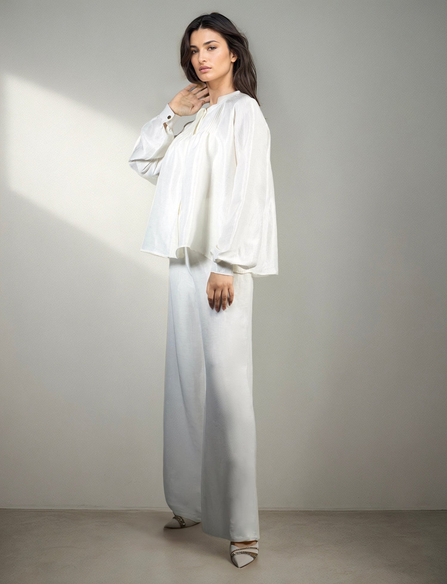 Büzgülü İpek Bluz