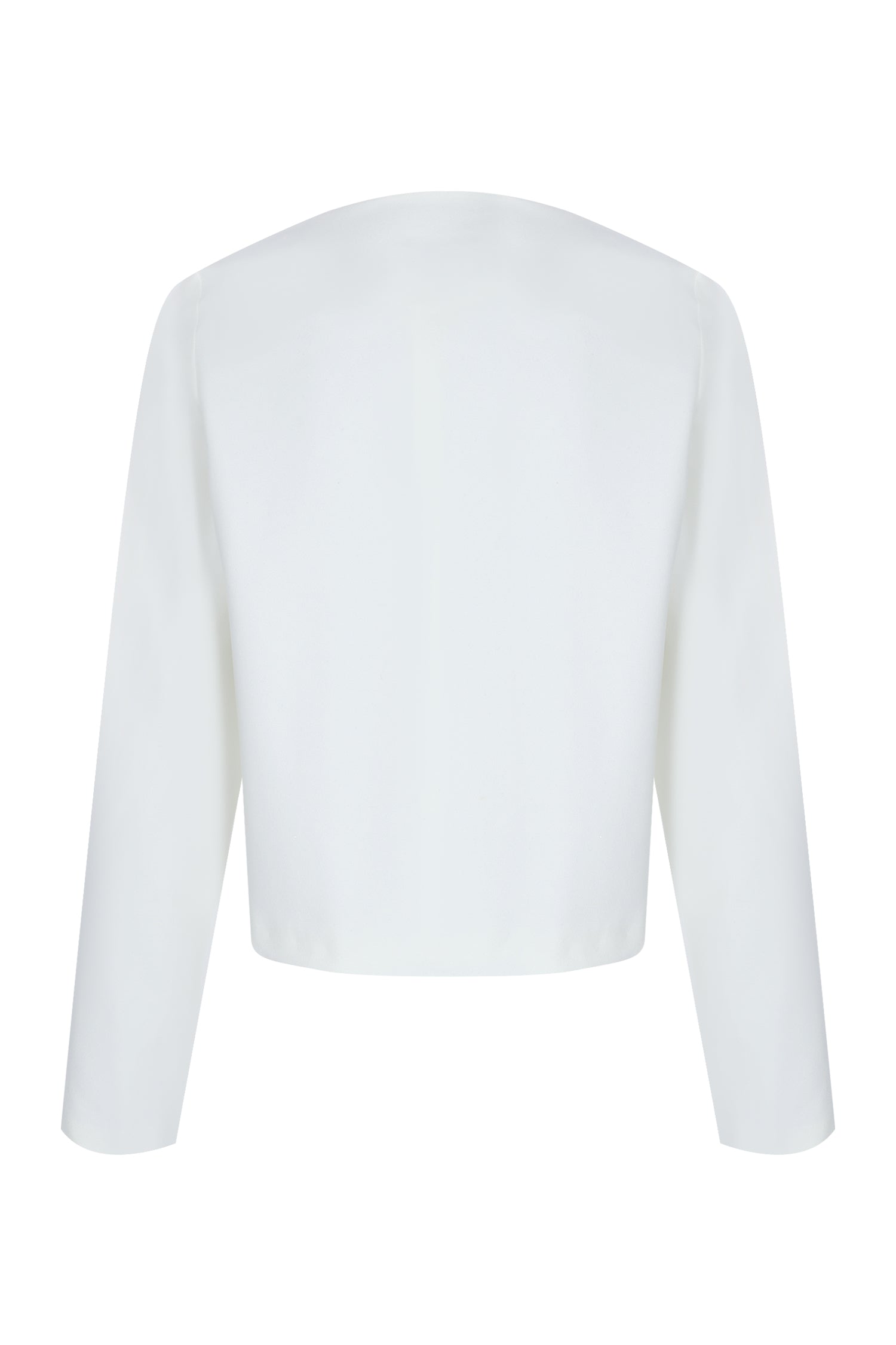 Whıte Gold Düğmeli Krep Ceket